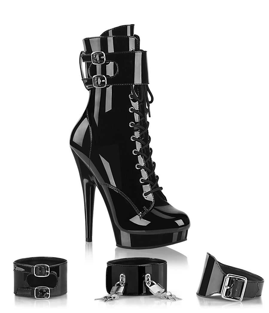 Bottines fétiches de luxe Fabulicious Sultry 1023 à talons aiguilles, bouts ouverts et découpes richelieu LBDHT. Bottines fétiches de luxe Fabulicious Sultry 1023 à talons aiguilles, bouts ouverts et découpes richelieu LBDHT.