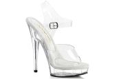 Sandales transparentes à haut talon de 15 cm Fabulicious SULTRY-608