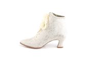 Bottines de scène champagne beige à talons bobines confortables pour créateurs et artistes.