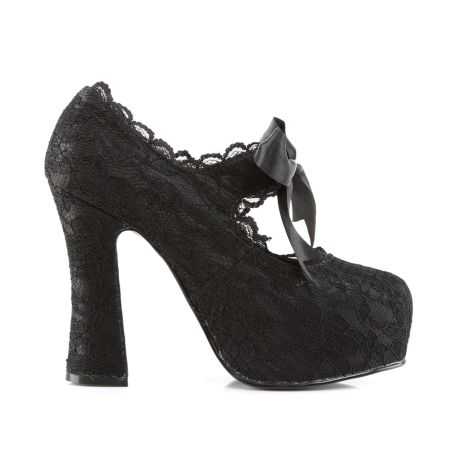 Escarpins alternatifs noir mat à détails romantiques idéals pour mariage gothique