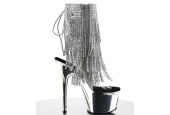 Bottines de clubbing haut de gamme argent miroir et zip latéral pour shows de cabaret et pole exotique. Bottines de clubbing haut de gamme argent miroir et zip latéral pour shows de cabaret et pole exotique.