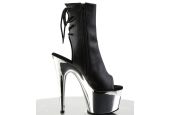 Bottines de clubbing haut de gamme noir mat offrant un maintien parfait pour la pole exotique LBDHT.