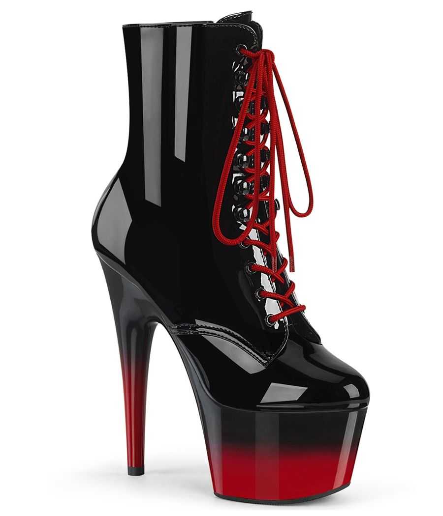 bottines-pole-dance-bicolores-a-lacets-plateforme-7cm-adore-1020br-h-pleaser bottines-pole-dance-bicolores-a-lacets-plateforme-7cm-adore-1020br-h-pleaser