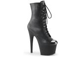 Bottines à plateforme noir mat avec embout renforcé style gothique Bottines à plateforme noir mat avec embout renforcé style gothique