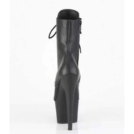Bottines sexy mat à lacets style industriel et plateforme extrême