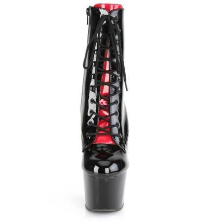 Bottines pole dance talon 18 cm avec laçage décoratif sous la semelle
