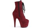 Bottines de scène pour modèles transgenres suédine bordeaux Bottines de scène pour modèles transgenres suédine bordeaux