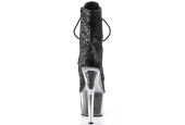 Bottines sexy à lacets glitter et plateforme 7 cm étincelante Bottines sexy à lacets glitter et plateforme 7 cm étincelante