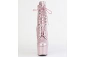 Bottines pole dance rose verni et paillettes talon 18 cm Bottines pole dance rose verni et paillettes talon 18 cm