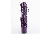 Bottines pole dance violet verni et paillettes talon 18 cm Bottines pole dance violet verni et paillettes talon 18 cm