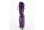 Bottines sexy à lacets violet électrique pailleté haute brillance Bottines sexy à lacets violet électrique pailleté haute brillance