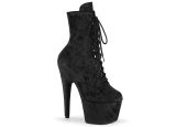 Bottines à plateforme noir scintillant texture textile shimmer Bottines à plateforme noir scintillant texture textile shimmer