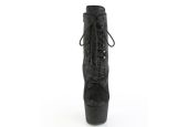 Bottines pole dance noir brillant discret tissu wrap talon 18 cm Bottines pole dance noir brillant discret tissu wrap talon 18 cm