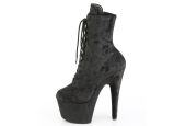 Bottines de spectacle grande taille noir scintillant plateforme 7 cm Bottines de spectacle grande taille noir scintillant plateforme 7 cm