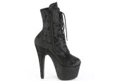 Bottines de scène pour modèles transgenres noir scintillant et plateforme Bottines de scène pour modèles transgenres noir scintillant et plateforme