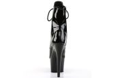 Bottines sexy à lacets noir vernis look classique et fétichiste Bottines sexy à lacets noir vernis look classique et fétichiste