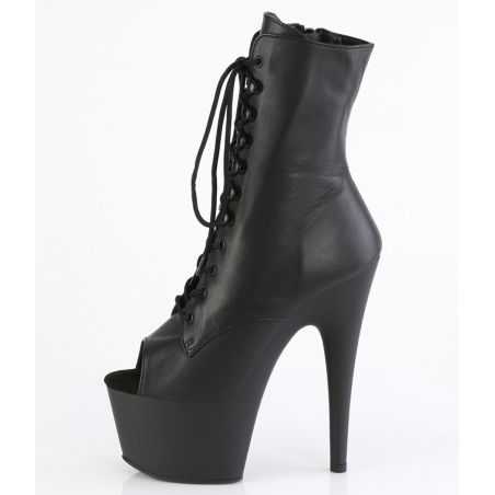 Bottines de spectacle cuir véritable grande taille plateforme 7 cm
