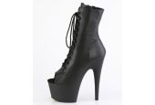 Bottines de spectacle cuir véritable grande taille plateforme 7 cm Bottines de spectacle cuir véritable grande taille plateforme 7 cm