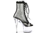 Bottines de scène pour modèles transgenres mesh noir et reflets AB Bottines de scène pour modèles transgenres mesh noir et reflets AB