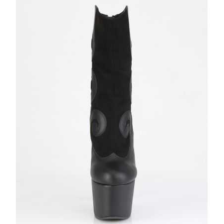 bottines-pole-dance-noires-mates-multi-sangles-ajustables