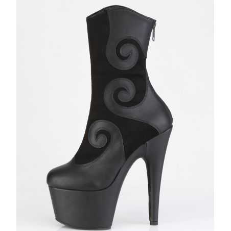 bottines-fetichistes-aspect-cuir-noir-haut-plateau-fermeture-eclair-arriere
