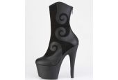 bottines-fetichistes-aspect-cuir-noir-haut-plateau-fermeture-eclair-arriere bottines-fetichistes-aspect-cuir-noir-haut-plateau-fermeture-eclair-arriere