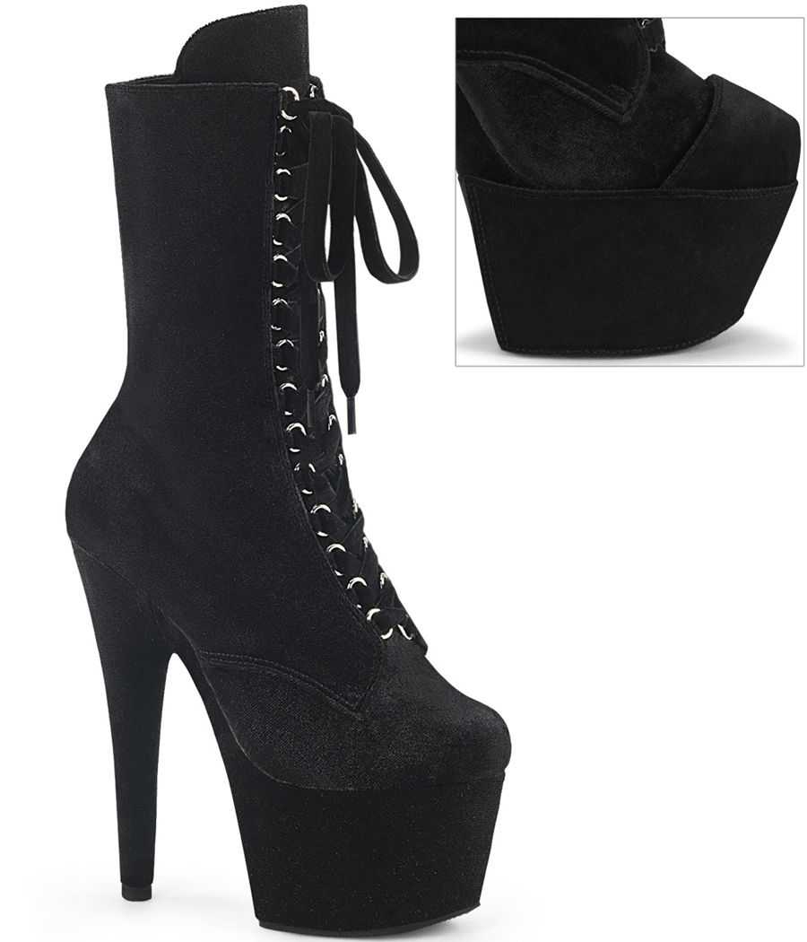 bottines-velours-noir-haut-talon-plateforme-lacees-pole-dance bottines-velours-noir-haut-talon-plateforme-lacees-pole-dance