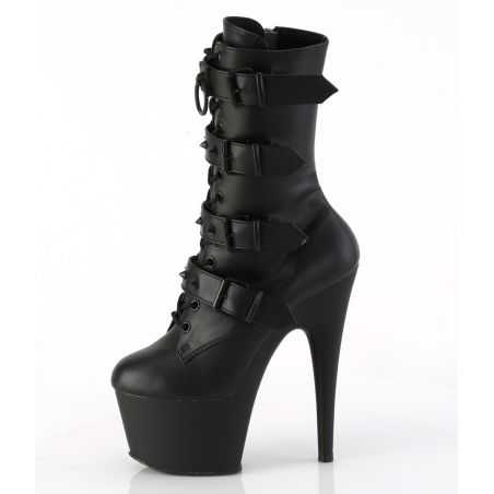 bottines-fetichistes-noires-mates-cloutees-haut-plateau-pole-dance