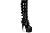bottes-plateforme-noir-verni-multiples-boucles-pole-dance-talon-18cm