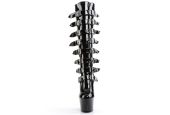 bottes-noir-verni-boucles-argentees-pole-dance-pleaser