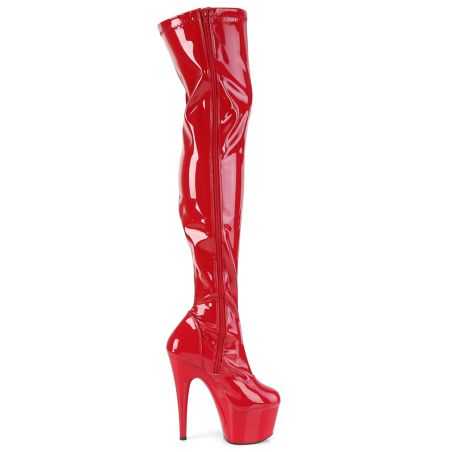 cuissardes-sexy-rouges-vernies-éclat-miroir-talon-haut-extreme-spectacle