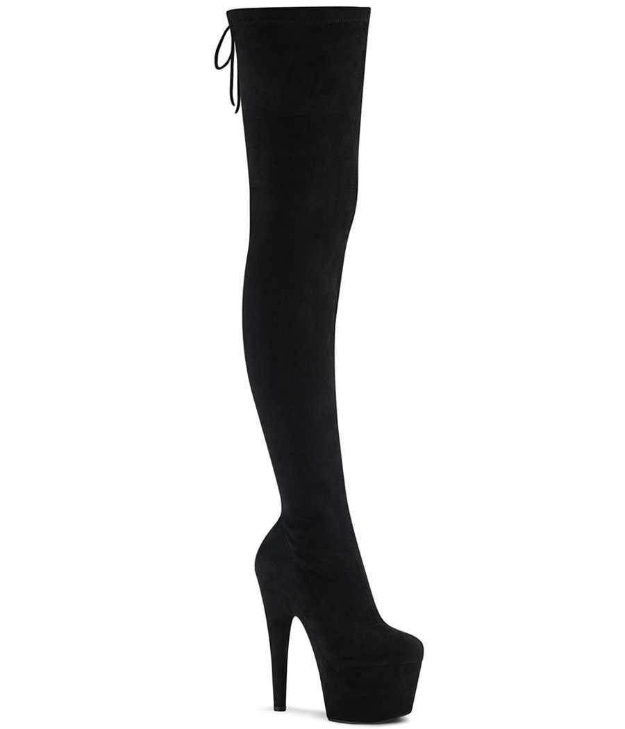 cuissardes-noires-suedine-premium-laçage-arriere-talon-18cm-plateforme-adore-3008-pleaser cuissardes-noires-suedine-premium-laçage-arriere-talon-18cm-plateforme-adore-3008-pleaser