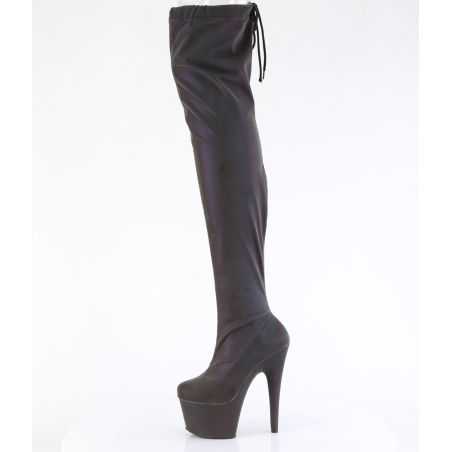 cuissardes-grises-mat-flash-grande-taille-transgenre-stabilité-plateforme-18cm-pleaser