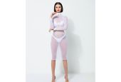 Robe courte transparente en voile noir Patrice Catanzaro Maïa PC704106T19 avec finitions effet cuir.