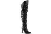 cuissardes-noires-mat-scrunch-premium-effet-plissé-talon-10cm-classique-3011-pleaser cuissardes-noires-mat-scrunch-premium-effet-plissé-talon-10cm-classique-3011-pleaser