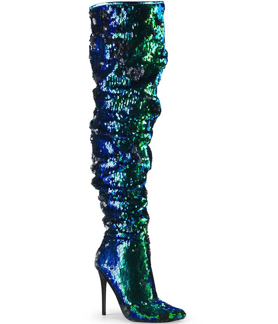 cuissardes-vert-emeraude-sequins-premium-effet-plissé-talon-13cm-courtly-3011-pleaser