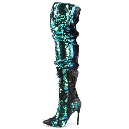 cuissardes-fetichistes-vert-emeraude-scintillant-sans-zip-soiree-luxe