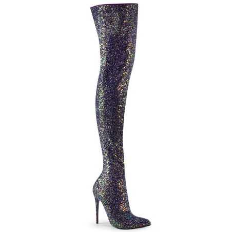 cuissardes-noires-pailletees-premium-glitter-sans-zip-talon-13cm-courtly-3015-pleaser