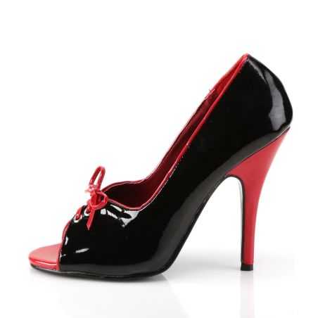 chaussure-pin-up-rouge-et-noire-noeud-empeigne-lbdht