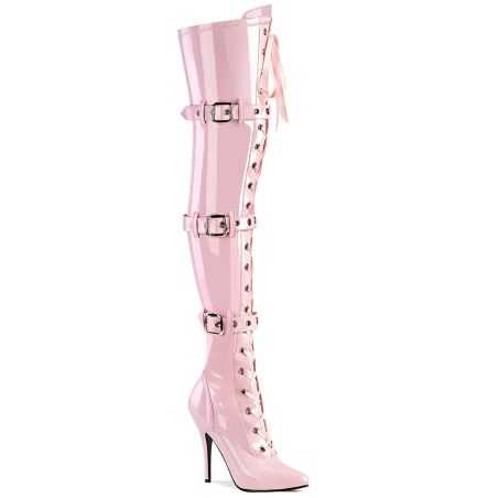 cuissarde-rose-vernie-stretch-pleaser-seduce-3028-rubans