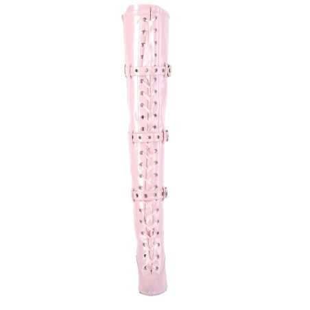botte-haute-rose-vernis-talon-aiguille-sangles