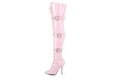 cuissarde-rose-brillante-stretch-sans-plateforme-stiletto