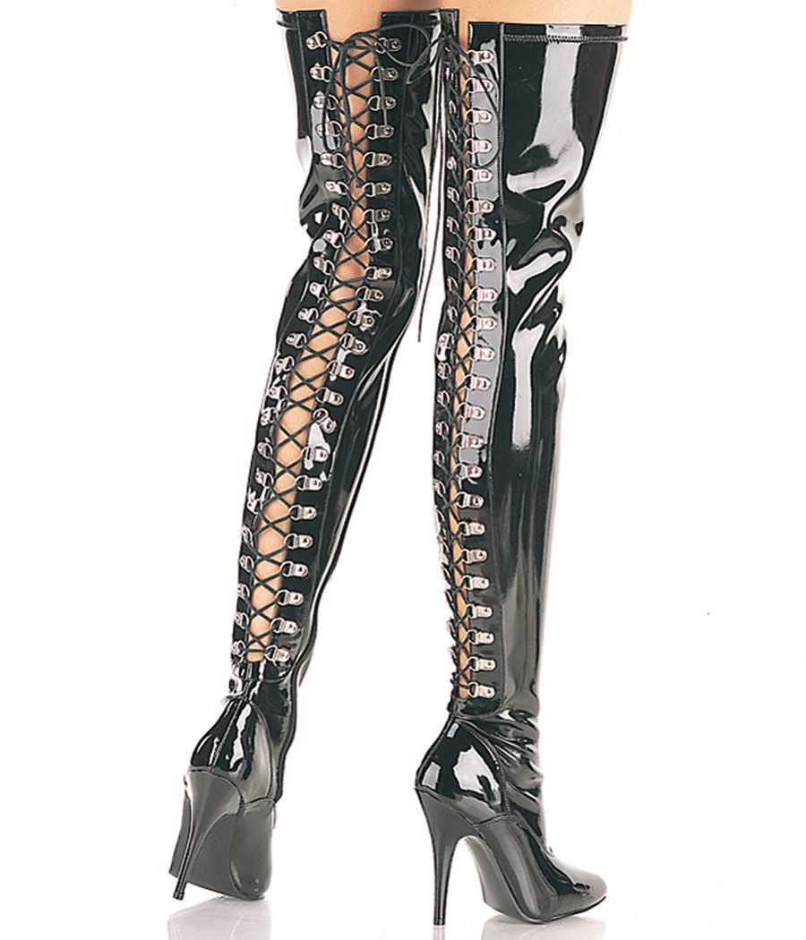 cuissarde-stretch-talon-aiguille-open-back-anneaux-metal-pleaser-seduce-3063 cuissarde-stretch-talon-aiguille-open-back-anneaux-metal-pleaser-seduce-3063