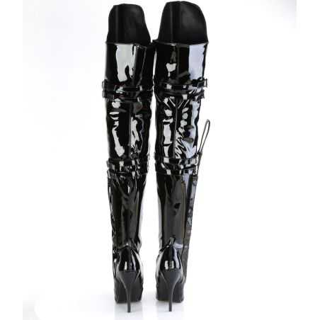 cuissarde-noire-vernis-stretch-multiples-sangles-boucles