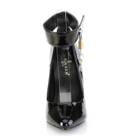 escarpin-noir-vernis-manchette-cadenas-pleaser-seduce-432-stiletto