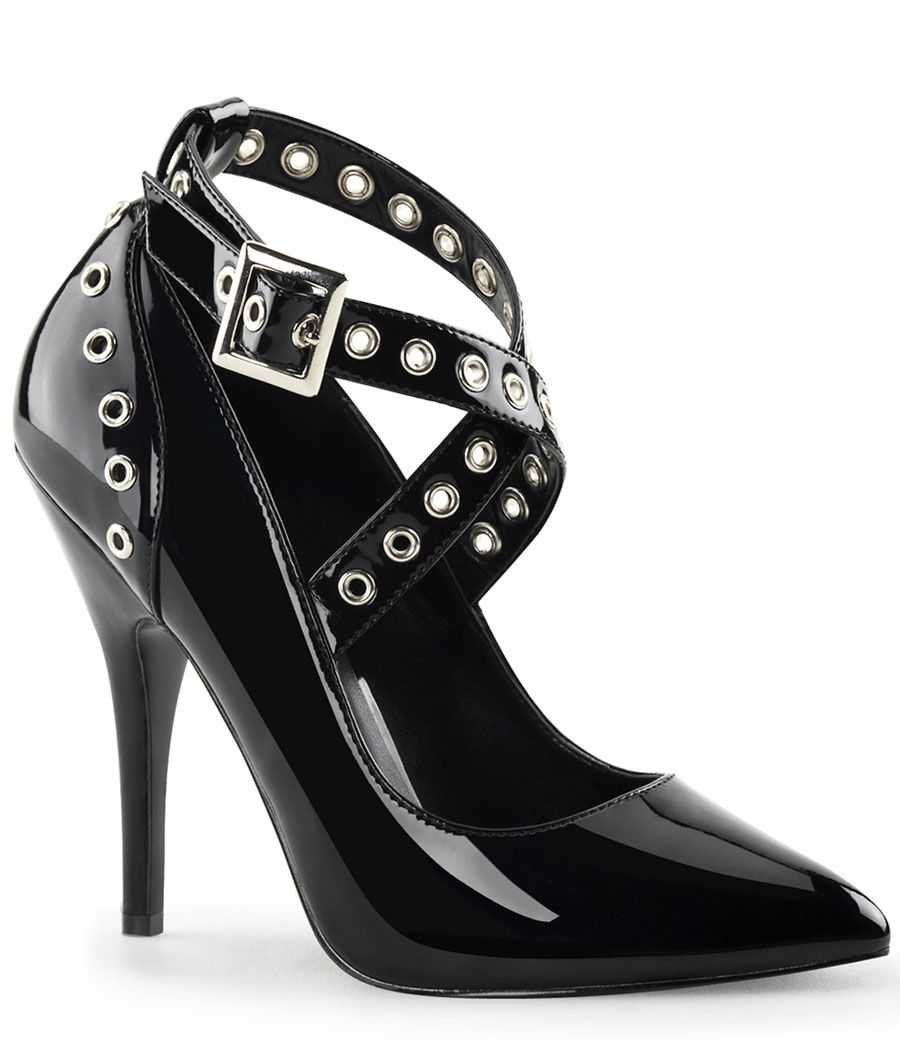 escarpin-noir-vernis-brides-croisees-oeillets-metalliques-pleaser-seduce-443 escarpin-noir-vernis-brides-croisees-oeillets-metalliques-pleaser-seduce-443