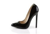 escarpin-fetichiste-noir-vernis-bout-effile-pleaser