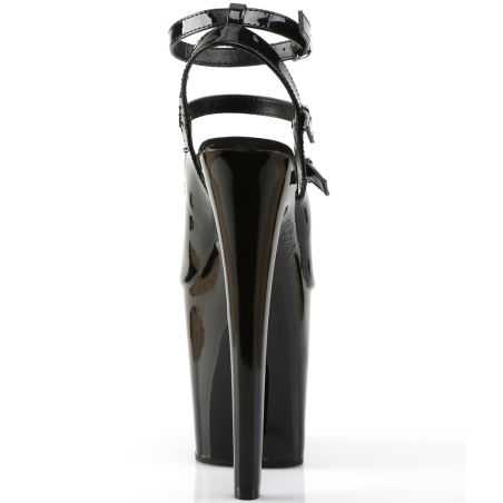 sandale-fetichiste-strappy-noire-vernis-pleaser