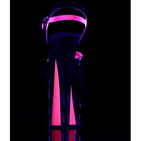 sandale-fetichiste-bicolore-noir-et-rose-neon-pleaser