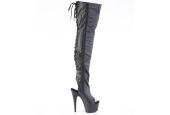 botte-noire-mate-talon-18cm-confort-stretch-lacage